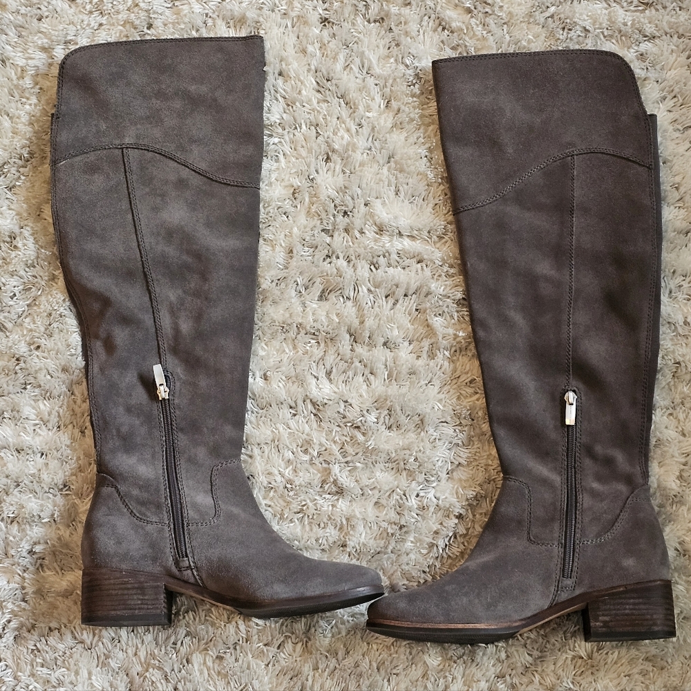 Vince Camuto Gray Kreesell Knee High Boots - Picture 2 of 8
